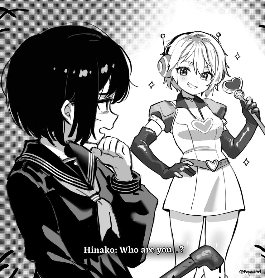 heather mason and shimizu hinako (silent hill and 2 more) drawn by hepari