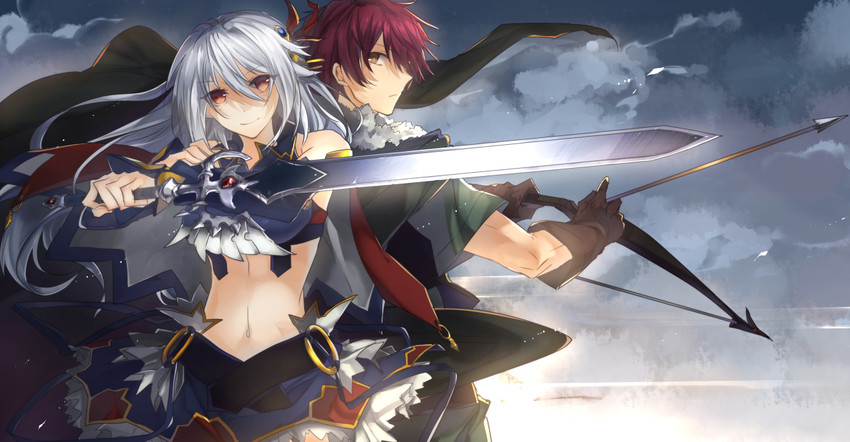 eleonora viltaria and tigrevurmud vorn (madan no ou to vanadis) drawn by kazutake_hazano
