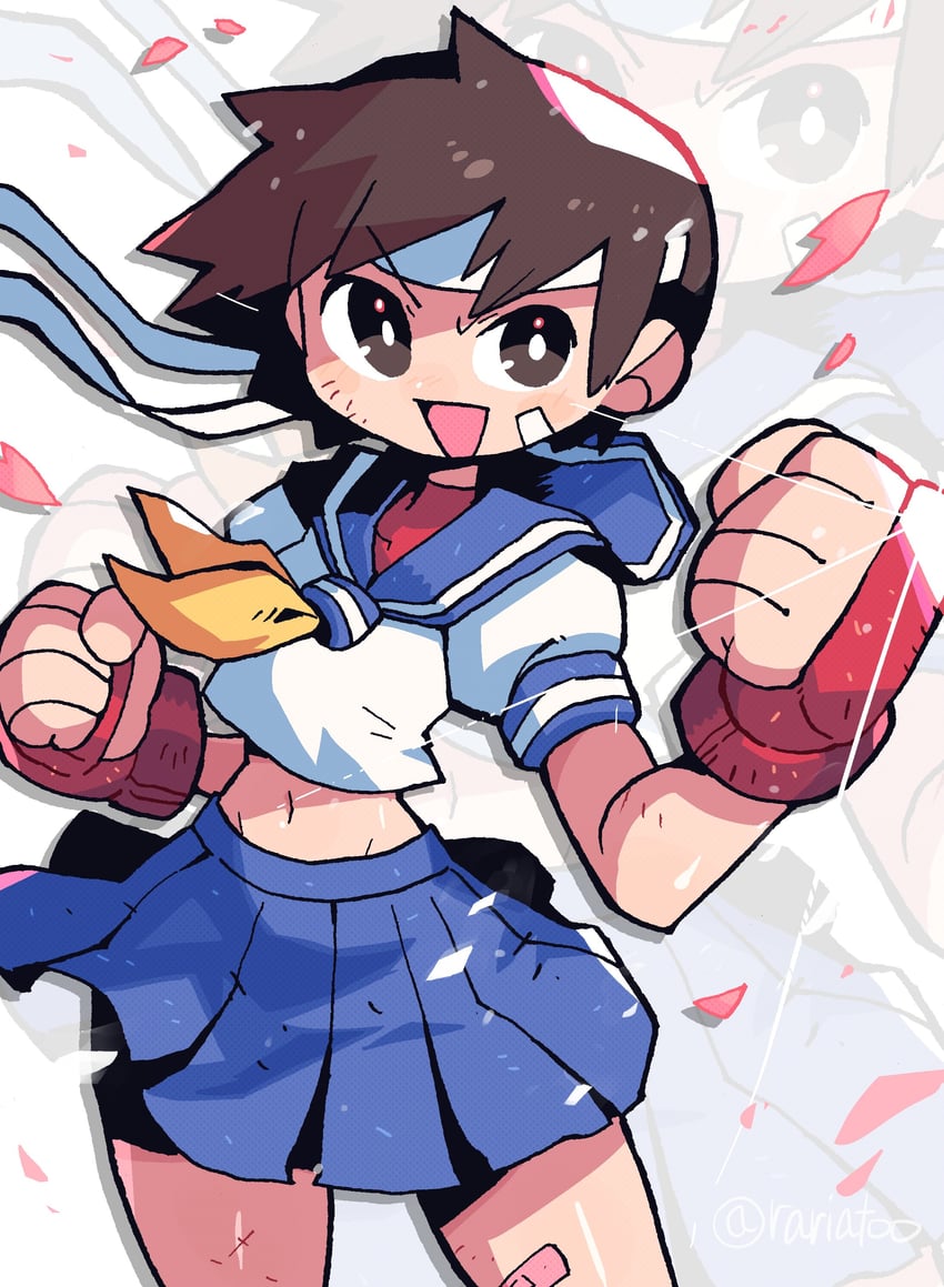 kasugano sakura (street fighter and 4 more) drawn by rariatto_(ganguri)
