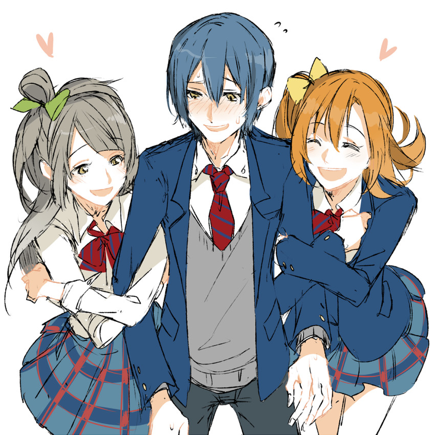 sonoda umi, minami kotori, and kosaka honoka (love live! and 1 more) drawn by sofy