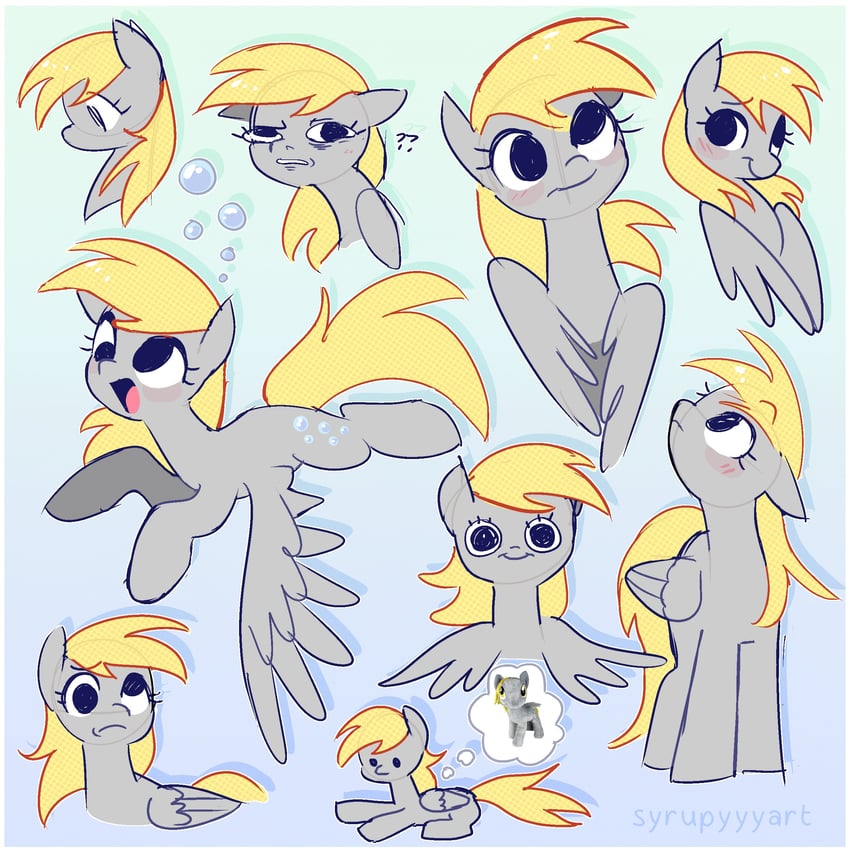 derpy hooves (my little pony and 1 more) drawn by syrupyyyart