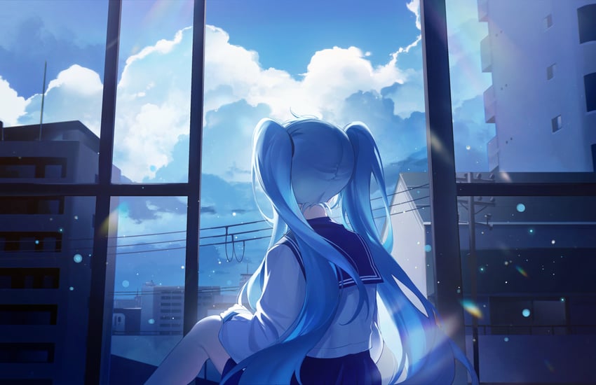 hatsune miku (vocaloid and 1 more) drawn by kanvien