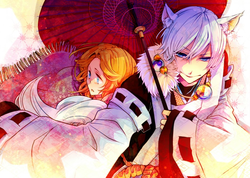 matsumoto rangiku and ichimaru gin (bleach) drawn by nozaki_tsubata