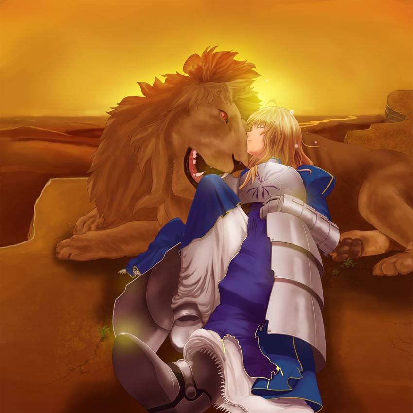 artoria pendragon and saber (fate and 1 more) drawn by lemonpalette
