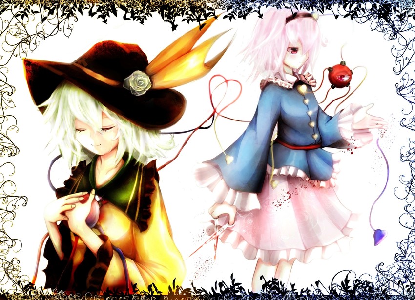 komeiji koishi and komeiji satori (touhou) drawn by basilis9