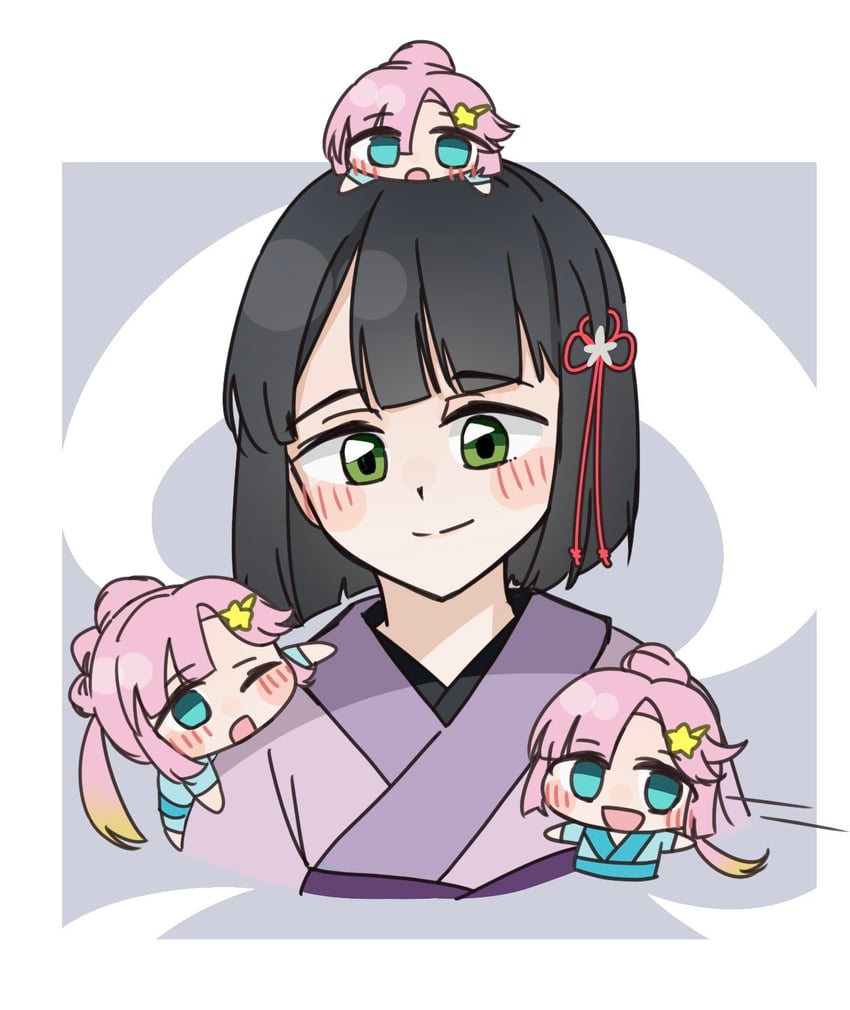 momose ginko and anyoji hime (love live! and 1 more) drawn by mihasu_ll