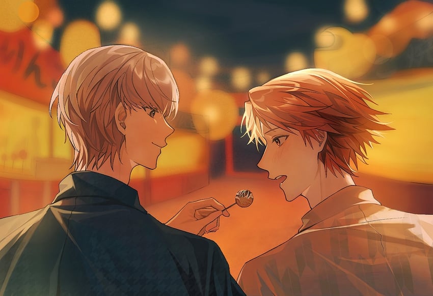 narukami yu and hanamura yousuke (persona and 1 more) drawn by vodo0711