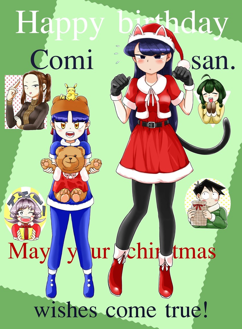 komi shouko, tadano hitohito, osana najimi, onemine nene, otori kaede, and 1 more (komi-san wa komyushou desu) drawn by hashimo_(hasshii)