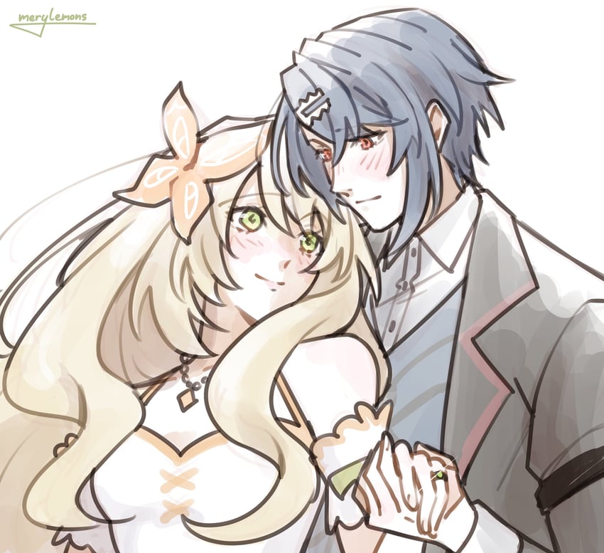 celine and alcryst (fire emblem and 1 more) drawn by merylemons