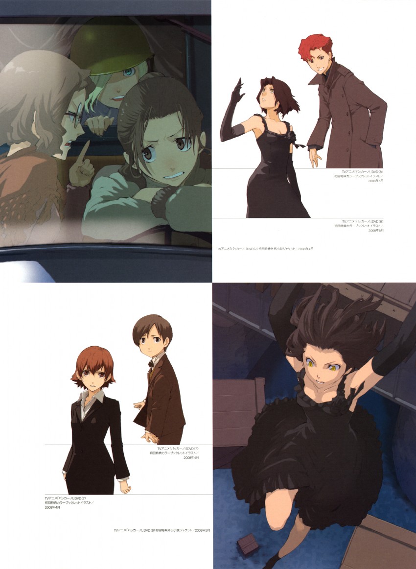 chane laforet, claire stanfield, ennis, and czeslaw meyer (baccano!) drawn by enami_katsumi