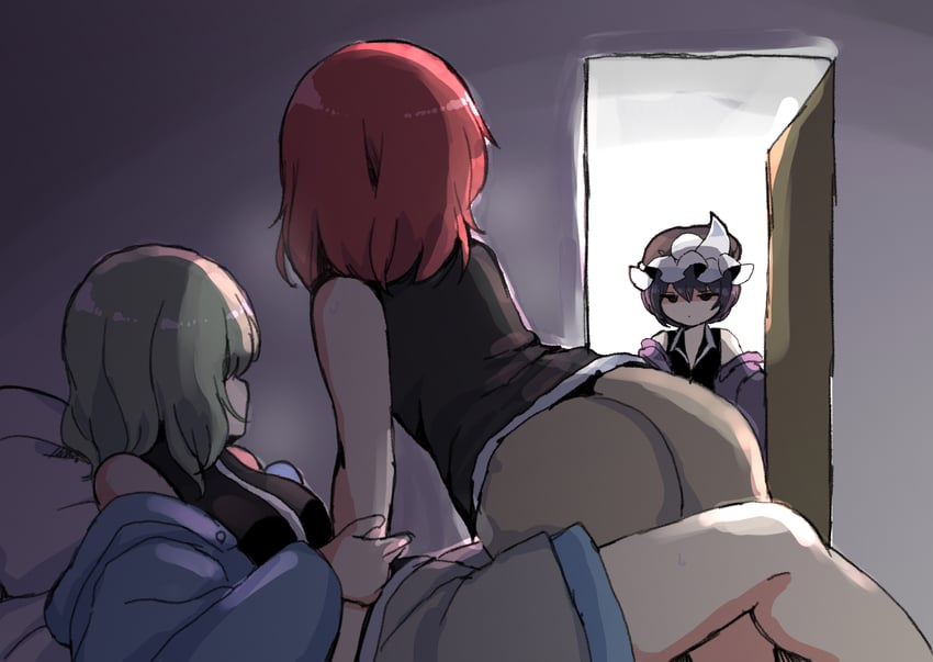 shitodo kuroji, shitodo hooaka, and shitodo aoji (len'en) drawn by ougi_hina