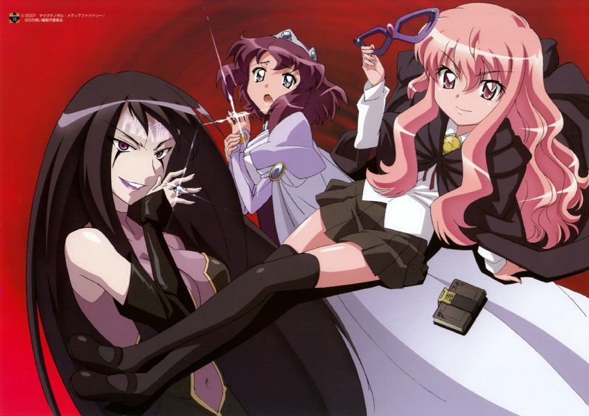 louise francoise le blanc de la valliere, henrietta de tristain, sheffield, and mioznitnirn (zero no tsukaima)