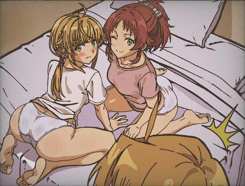 rudeus greyrat, norn greyrat, and aisha greyrat (mushoku tensei) drawn by buster_(masterhen)
