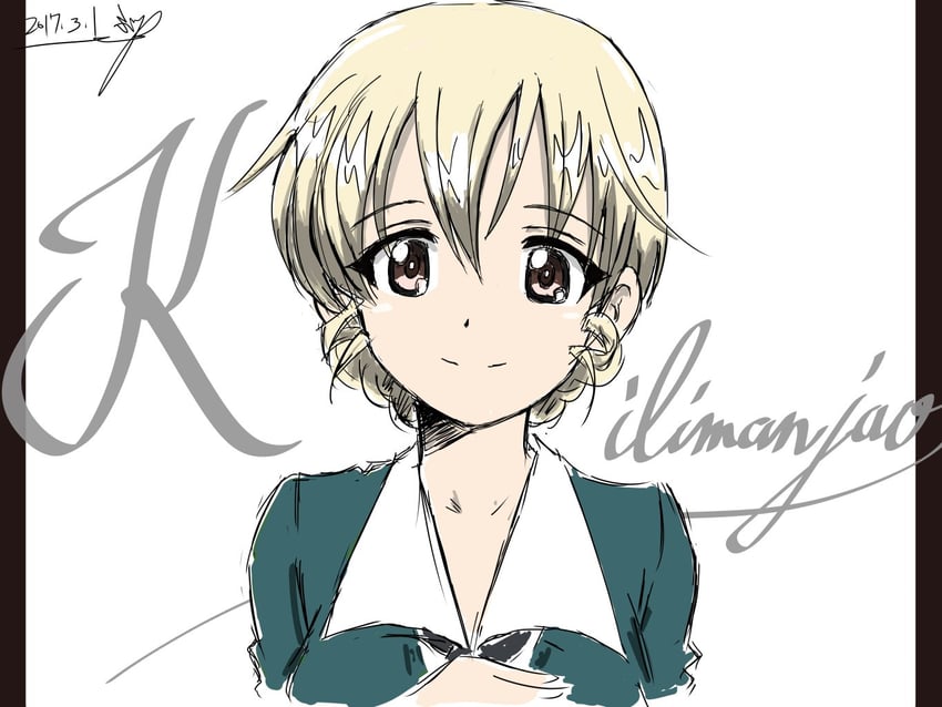 kilimanjaro (girls und panzer and 1 more) drawn by bukkuri