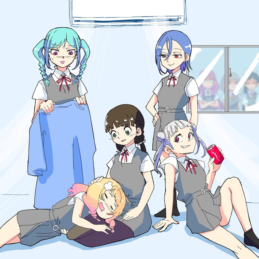 tang keke, arashi chisato, hazuki ren, wakana shiki, onitsuka natsumi, and 3 more (love live! and 1 more) drawn by mondashi0223