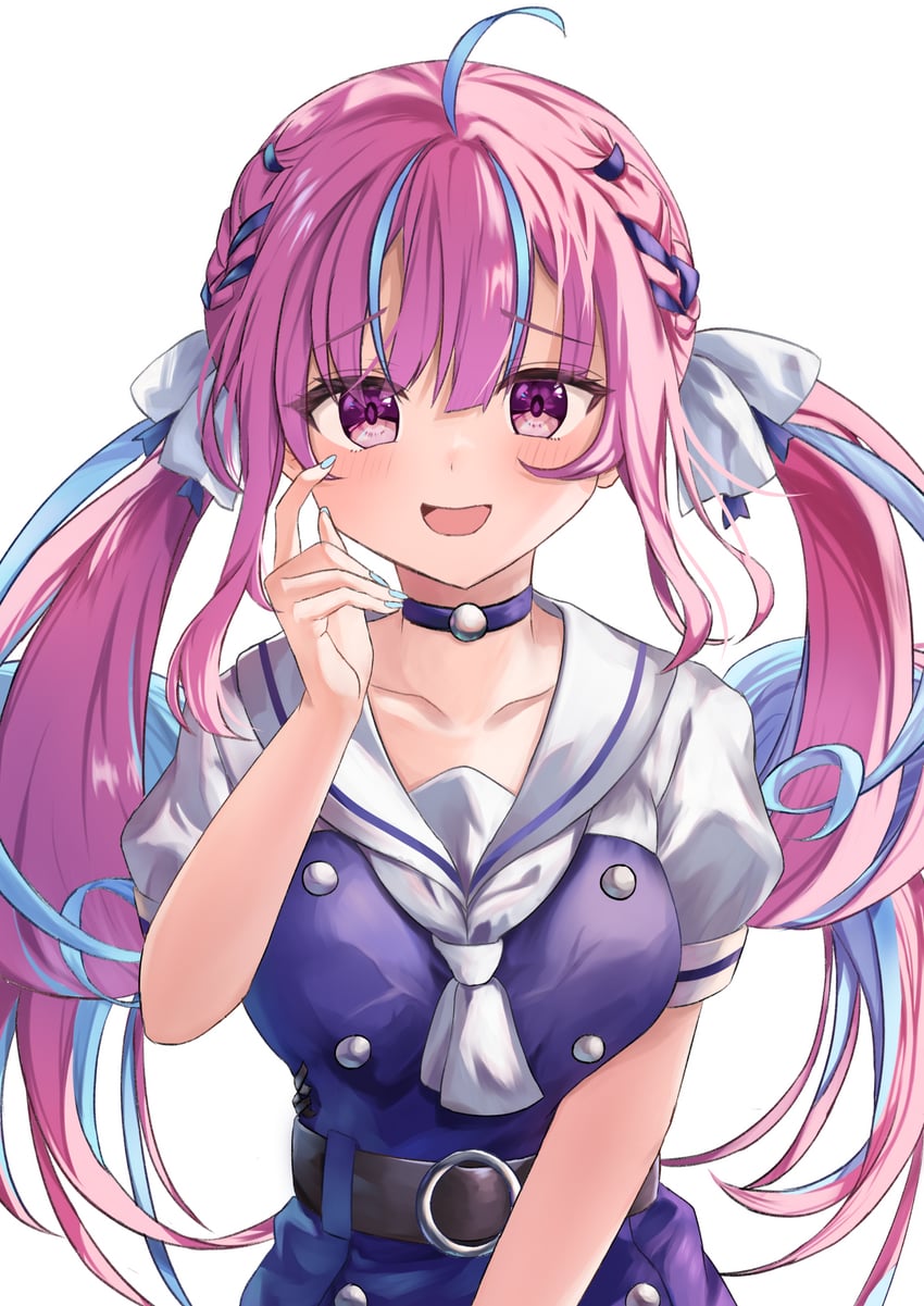 minato aqua (hololive and 1 more) drawn by una_hirag