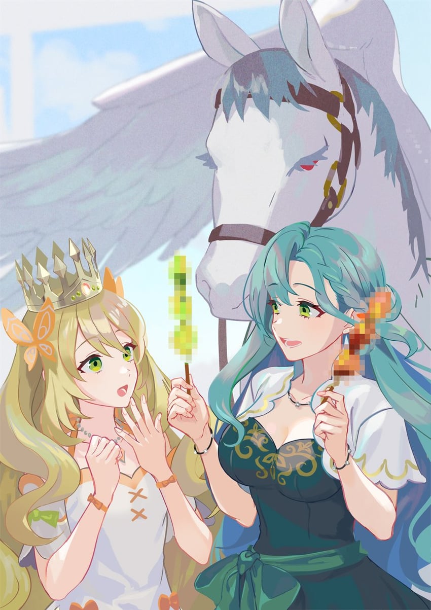celine and chloe (fire emblem and 1 more) drawn by mikami