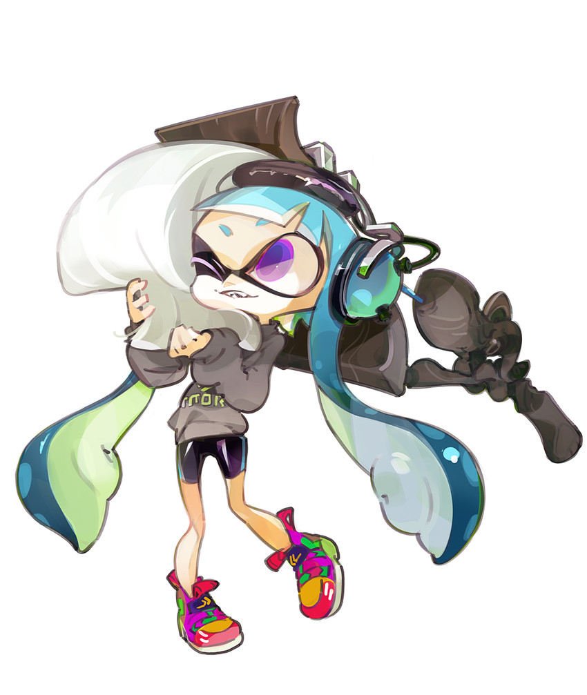 inkling player character and inkling girl (splatoon and 1 more) drawn by amiami