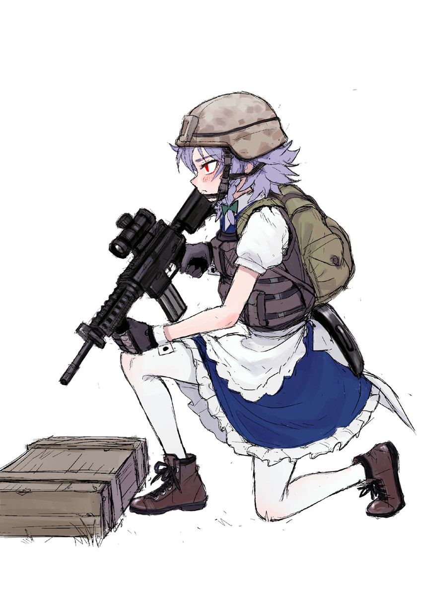 izayoi sakuya (touhou and 1 more) drawn by fkey