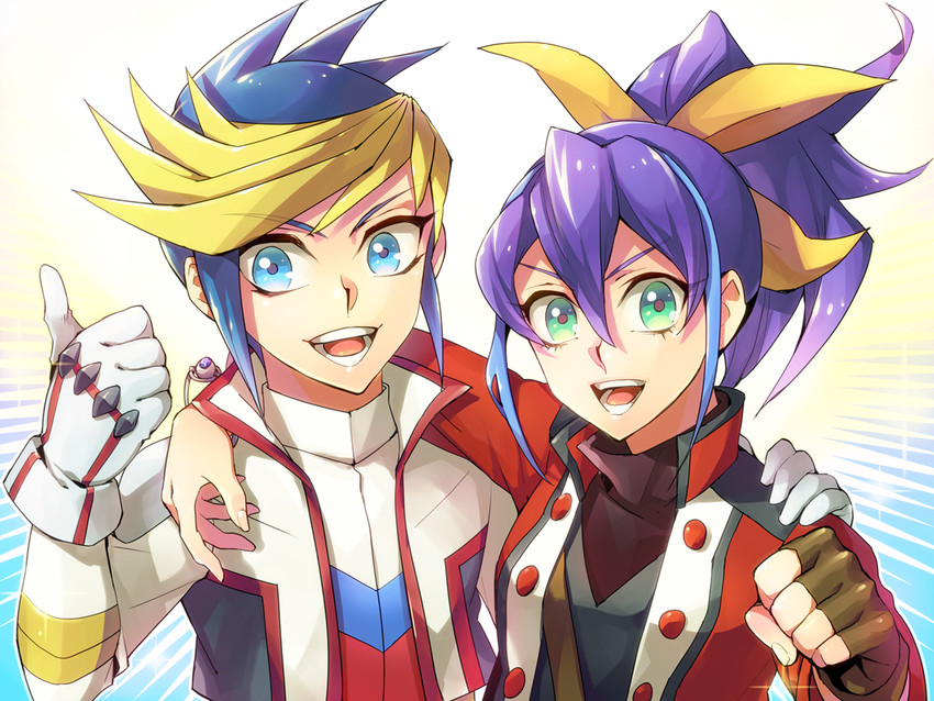 serena and hugo (yu-gi-oh! and 1 more) drawn by himekawa_donki