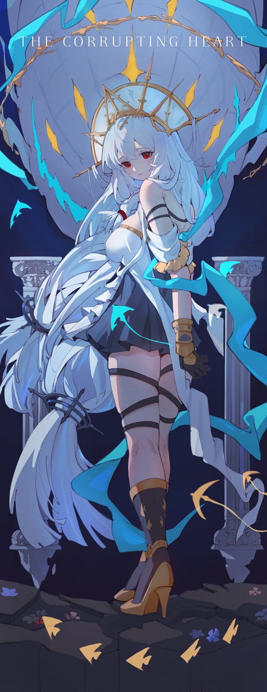 skadi, skadi the corrupting heart, and skadi's seaborn (arknights) drawn by drone_(drone_37)