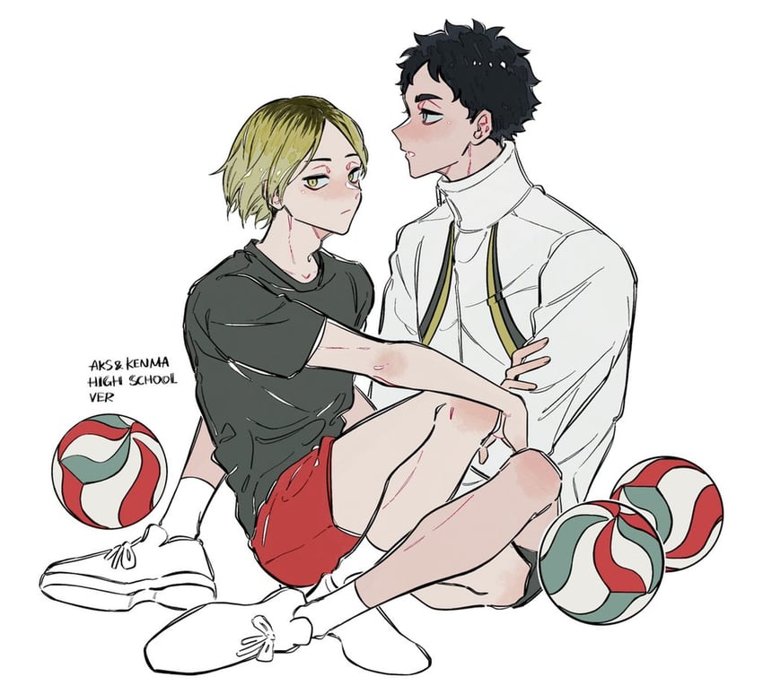kozume kenma and akaashi keiji (haikyuu!!) drawn by coco_(238243)