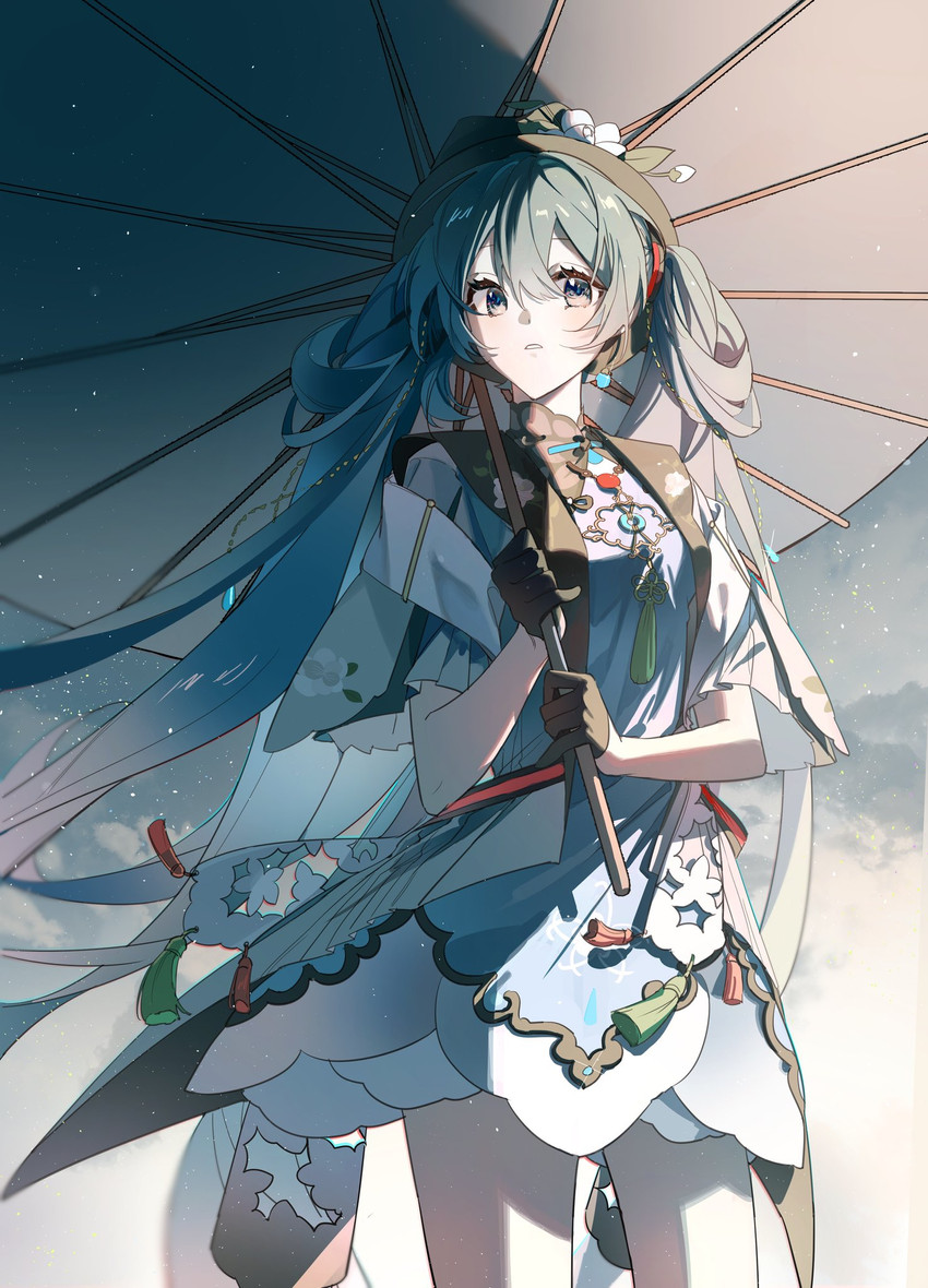 hatsune miku (vocaloid and 1 more) drawn by izumi_ju