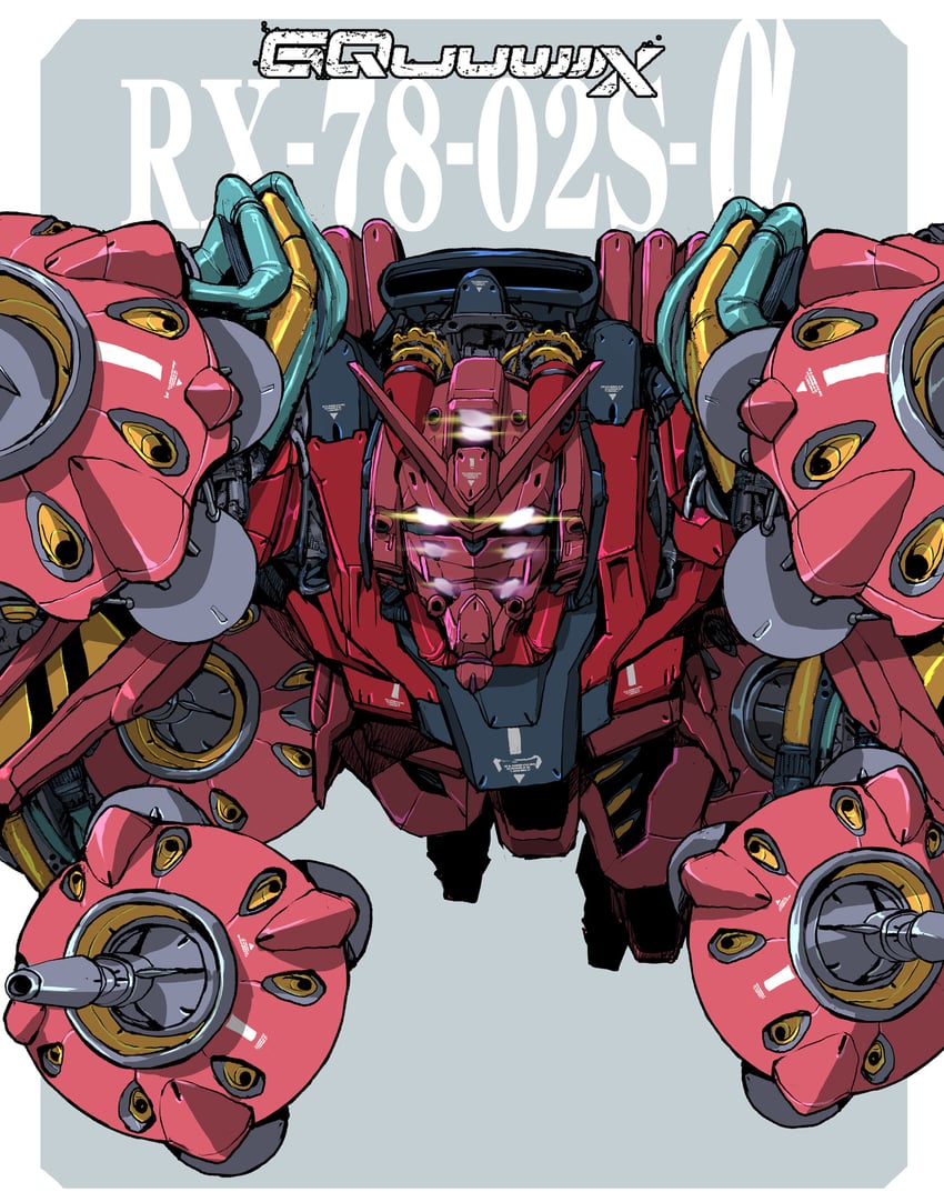red gundam (gundam and 1 more) drawn by takuma_tomomasa
