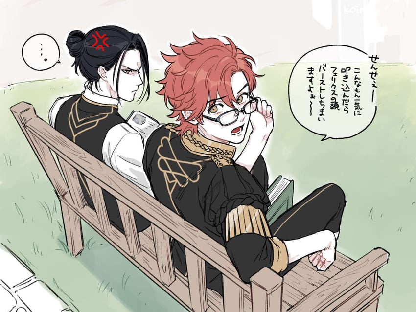 sylvain jose gautier and felix hugo fraldarius (fire emblem and 1 more) drawn by koinn_2