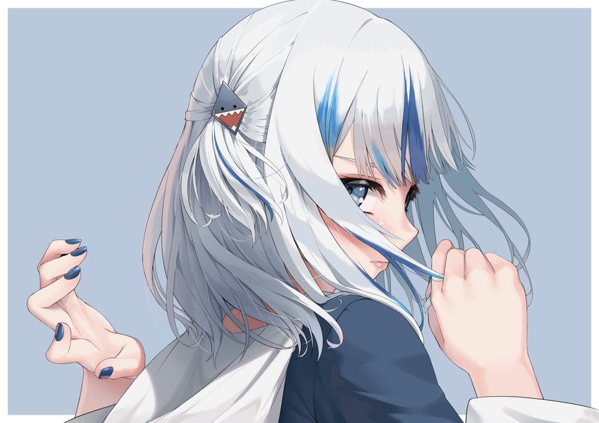 gawr gura (hololive and 1 more) drawn by vaughnilla