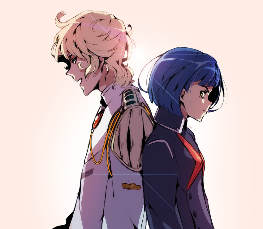 ichigo and nine alpha (darling in the franxx) drawn by emi-bianchi