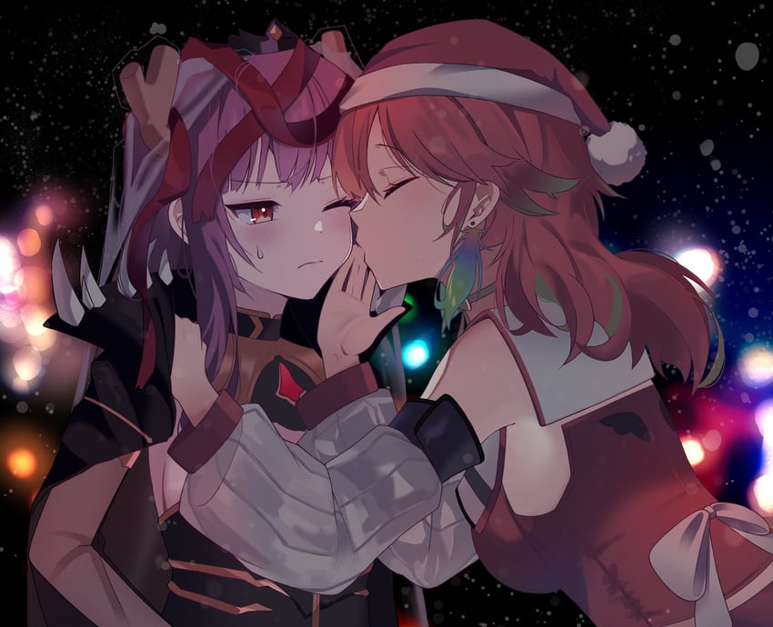 mori calliope and takanashi kiara (hololive and 1 more) drawn by yufu