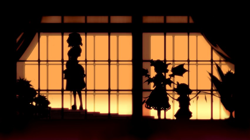 remilia scarlet, flandre scarlet, and izayoi sakuya (touhou) drawn by yoshioka_yoshiko