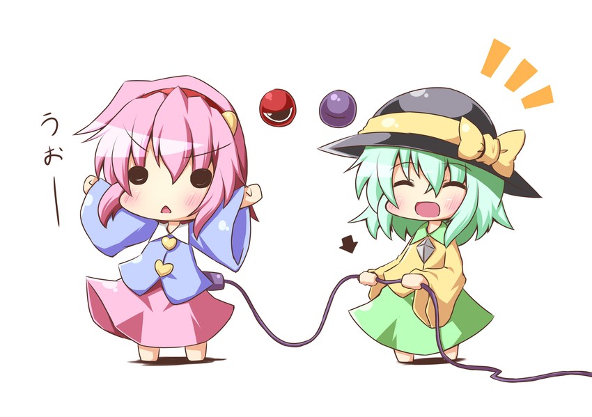 komeiji koishi and komeiji satori (touhou) drawn by ominaeshi_(takenoko)