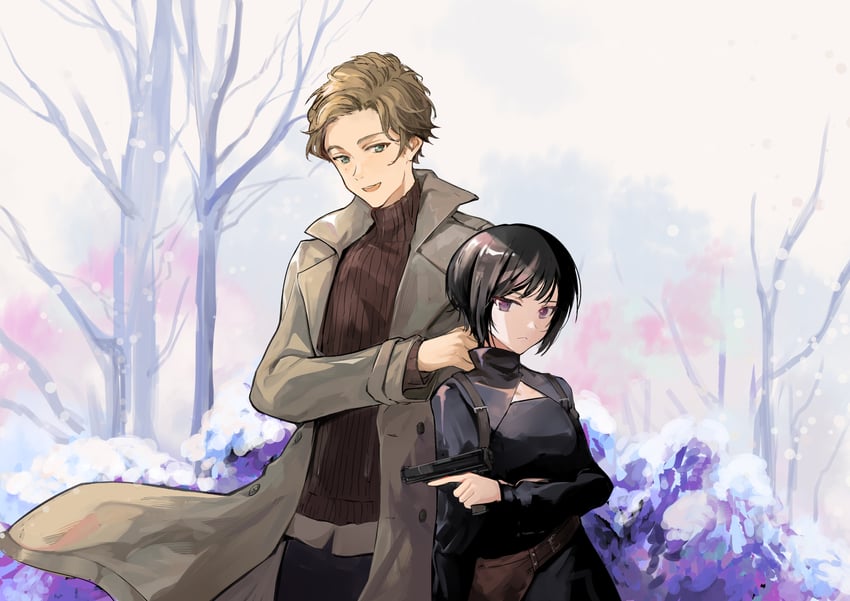 echika hieda and harold w. lucraft (your forma) drawn by tokiku