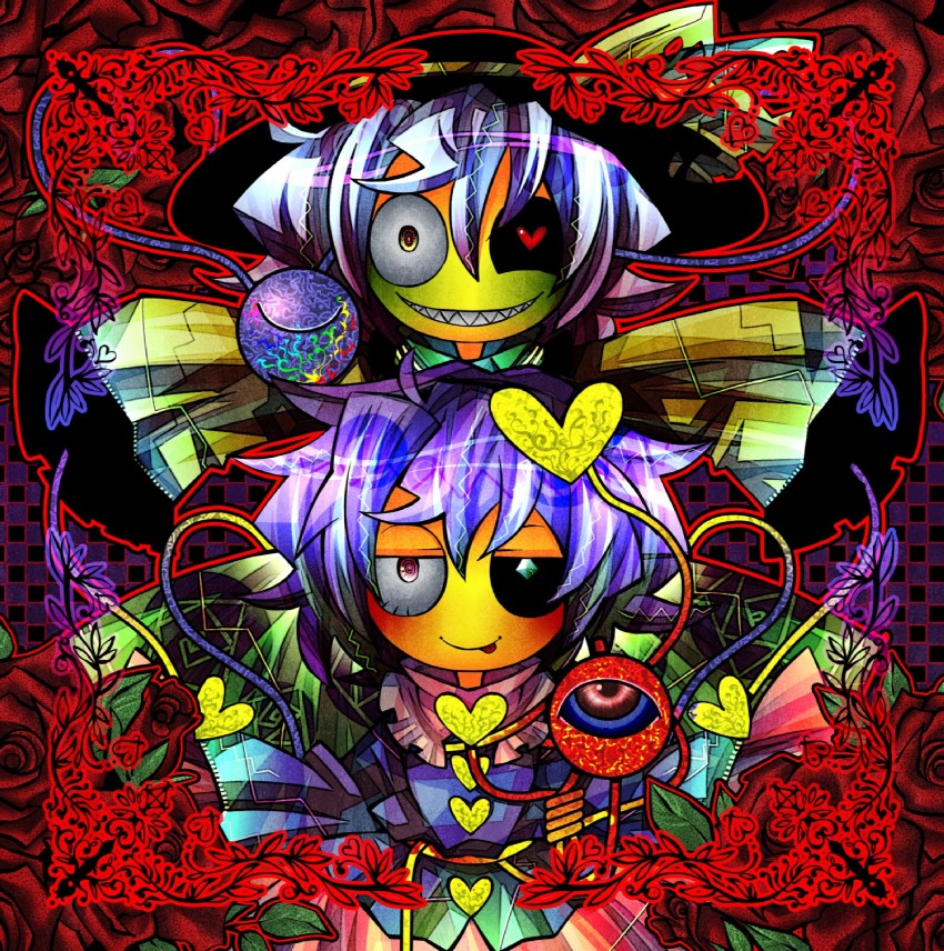 komeiji koishi and komeiji satori (touhou and 1 more) drawn by senmu_(0107)