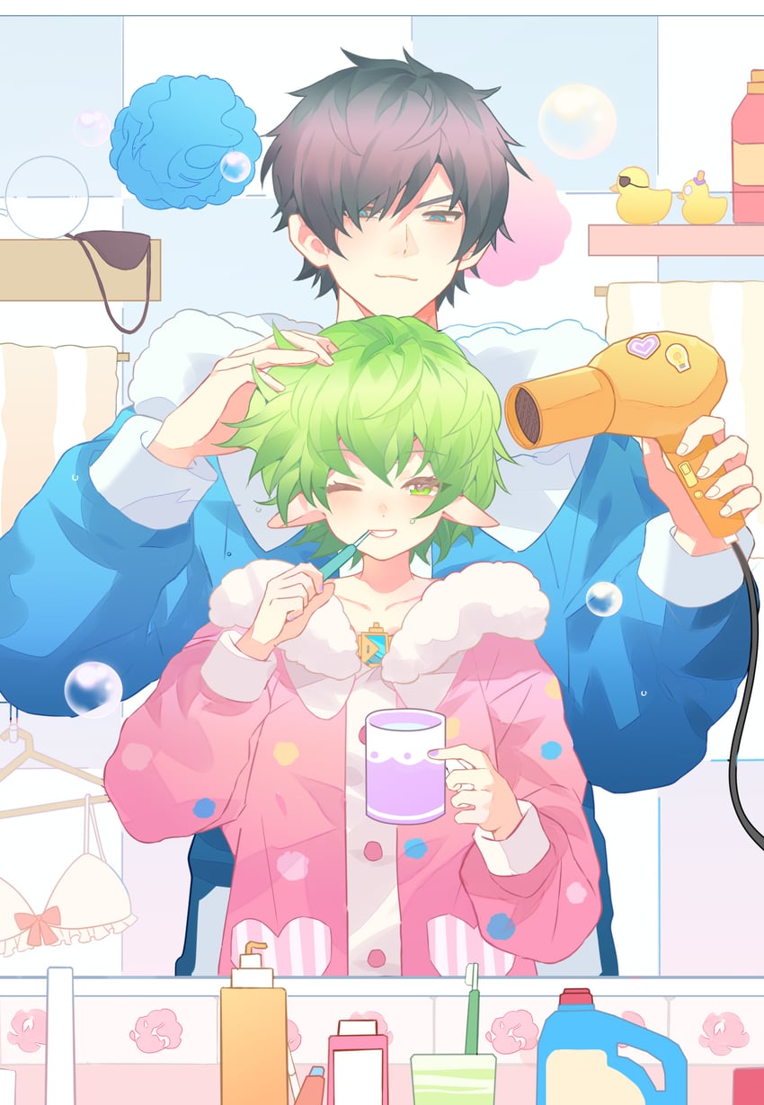pandoria and zeke von genbu (xenoblade chronicles and 1 more) drawn by toki0830