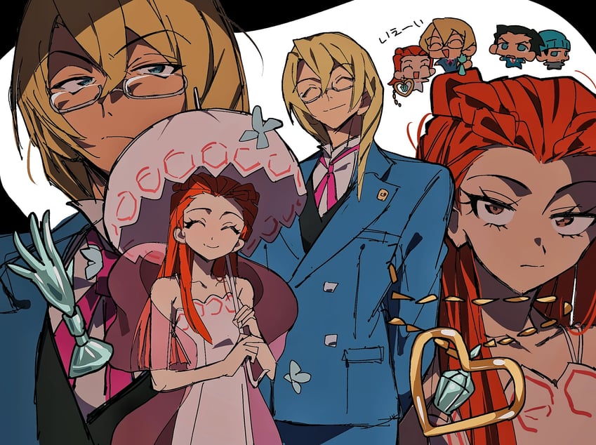 phoenix wright, kristoph gavin, and dahlia hawthorne (ace attorney and 2 more) drawn by grgrton