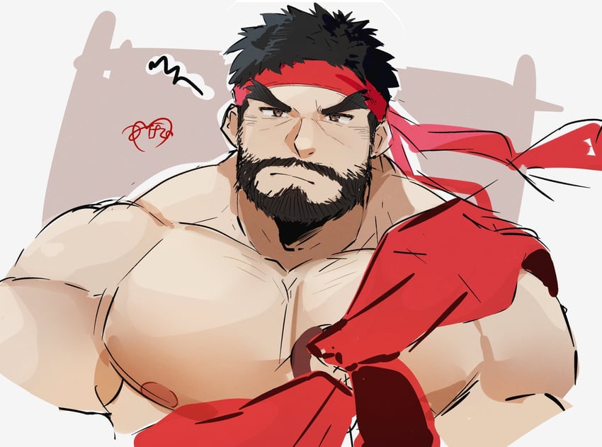ryu (street fighter and 1 more) drawn by mikiya_(mine_miki0840)
