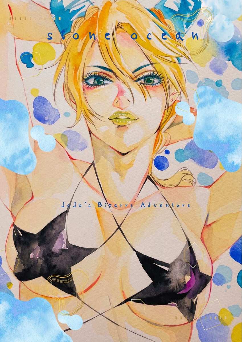 kujo jolyne (jojo no kimyou na bouken and 1 more) drawn by d60257781