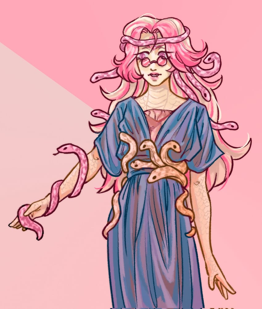 viperine gorgon (monster high) drawn by motryaelf