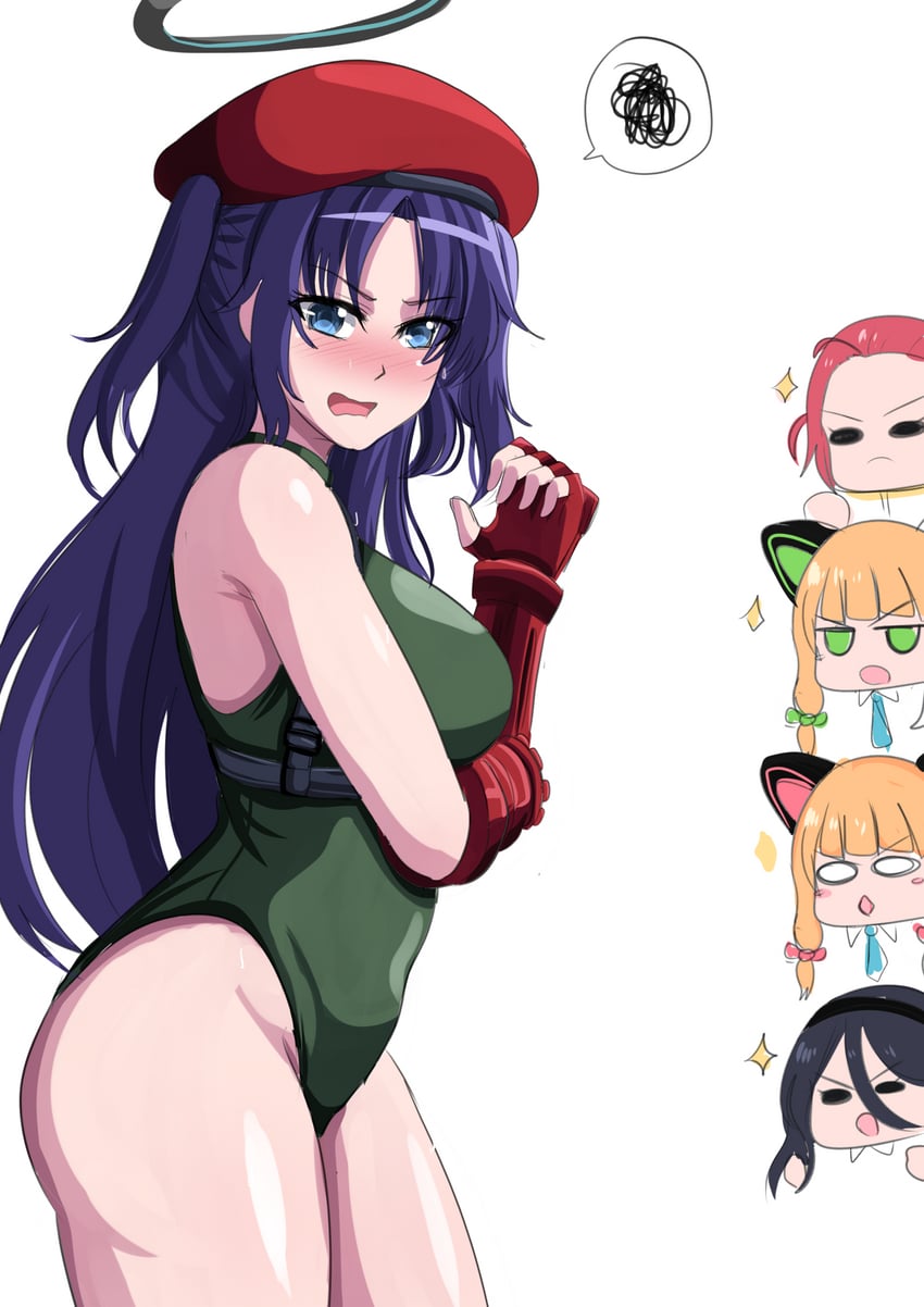 yuuka, aris, cammy white, momoi, midori, and 1 more (blue archive and 1 more) drawn by drie