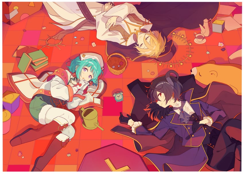 sakuma ritsu, shino hajime, and tenshouin eichi (ensemble stars!) drawn by 4_(nakajima4423)