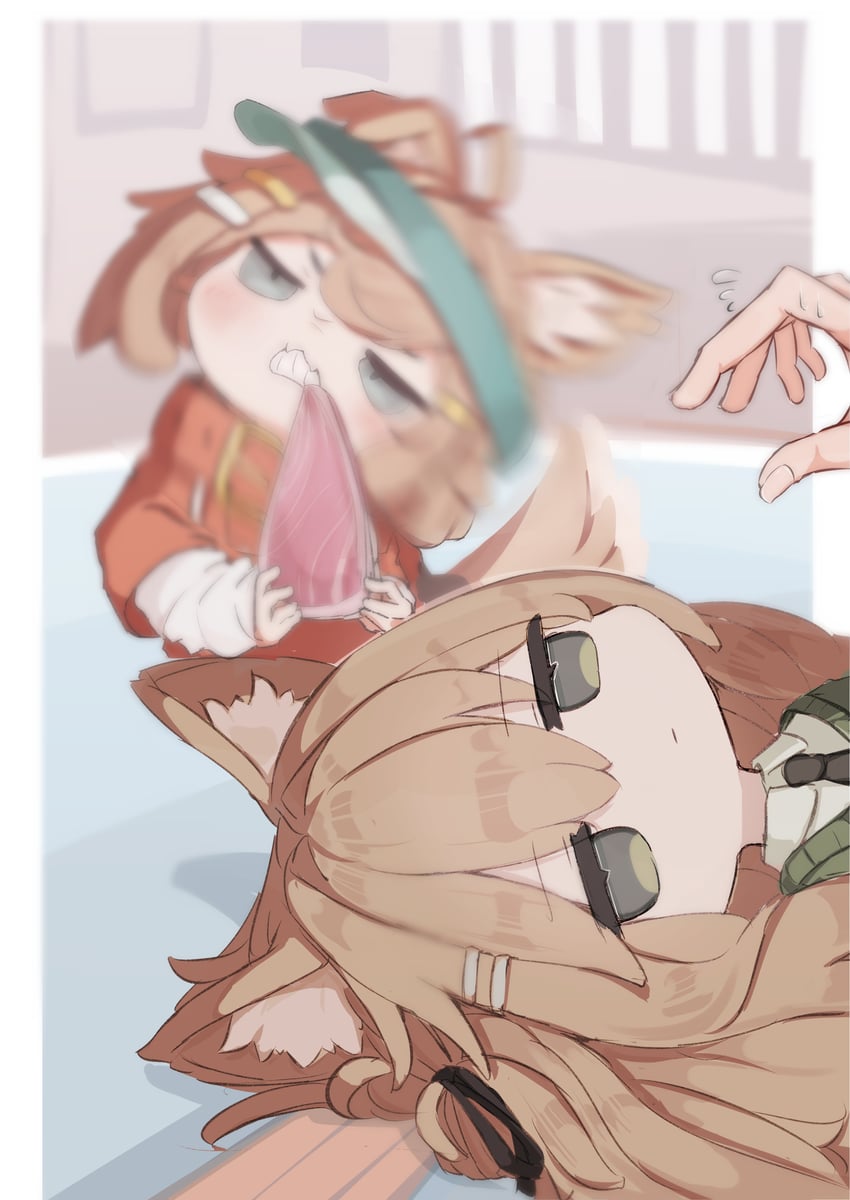 kipfel and mamehinata (vrchat and 1 more) drawn by mok4suke