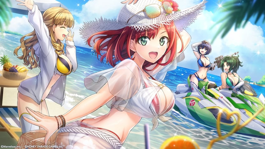 sakimiya iruka, tojou michiru, ayato utae, and harunami anri (dolphin wave) drawn by ootomo_takuji