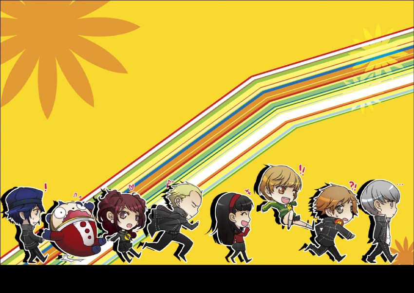 narukami yu, shirogane naoto, satonaka chie, kujikawa rise, amagi yukiko, and 3 more (persona and 1 more) drawn by quesera11