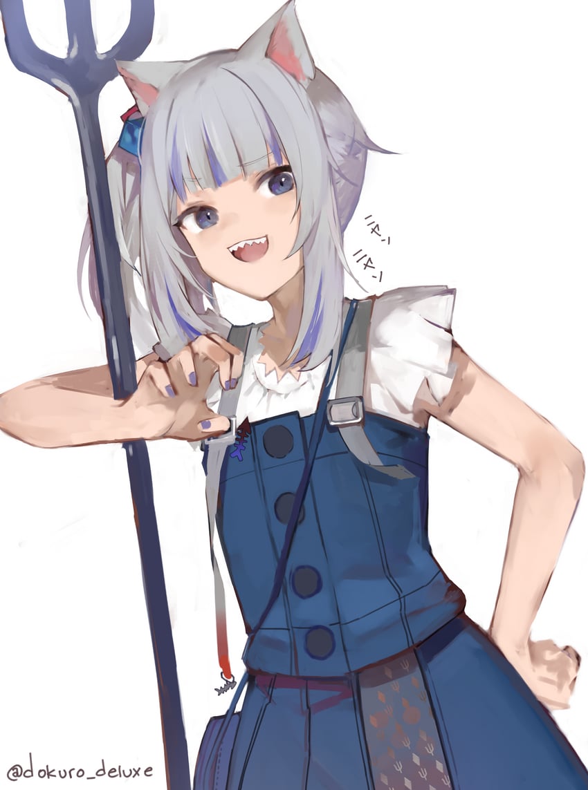 gawr gura (hololive and 1 more) drawn by dokuro_deluxe