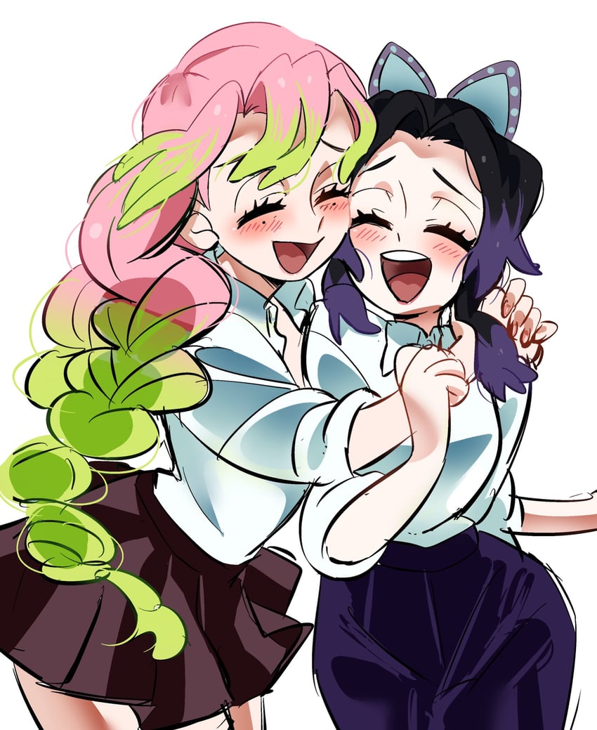 kochou shinobu and kanroji mitsuri (kimetsu no yaiba) drawn by soyeonp19