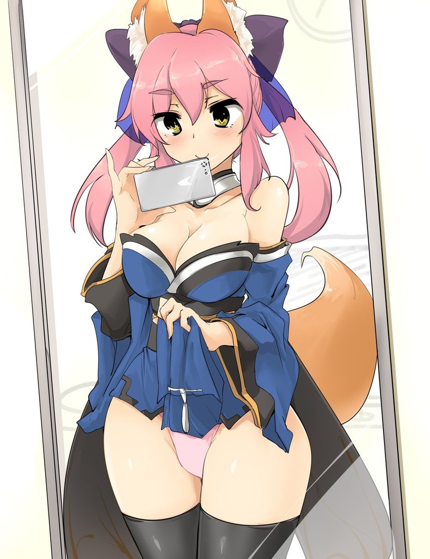 tamamo and tamamo no mae (fate and 1 more) drawn by momio