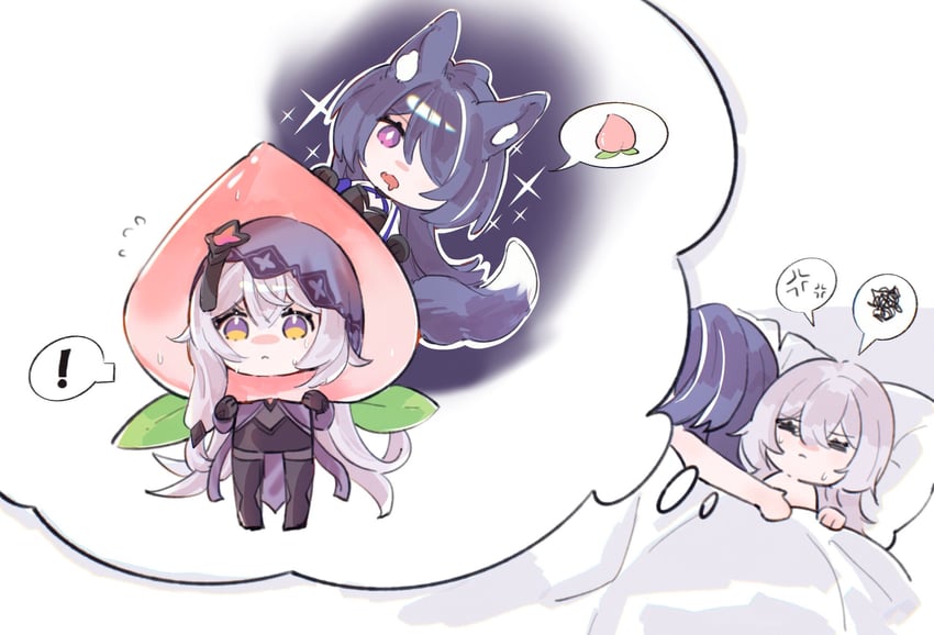 acheron and black swan (honkai and 1 more) drawn by naruuuuuu9